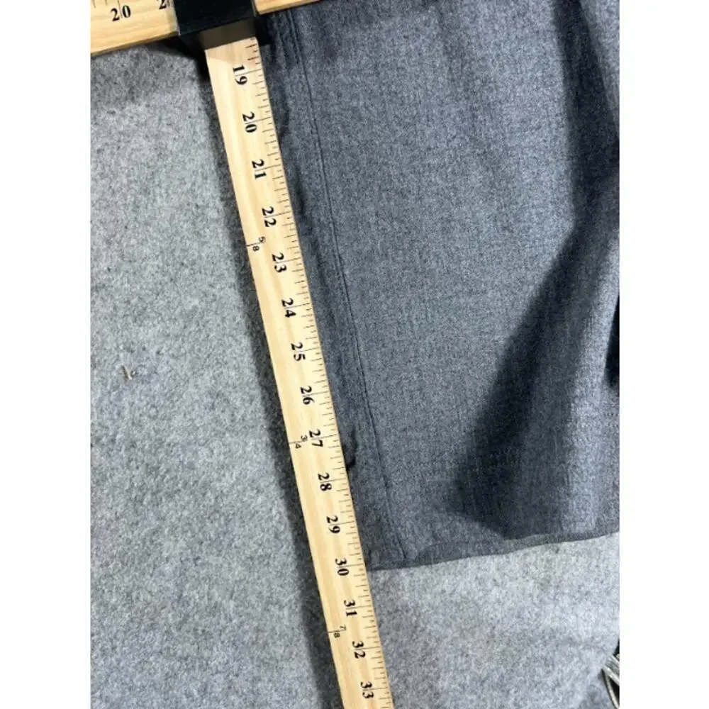 Banana Republic Wool Dress Pants Mens 38 Gray Fatigue Pocket Wide Leg Minimalist